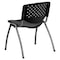 Flash Furniture HERCULES Series 880 lb. Capacity Black Plastic Stack Chair with Titanium Gray Powder Coated Frame, PK5 5-RUT-F01A-BK-GG - alternate 8